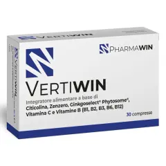 Box of Vertiwin dietary supplement for dizziness, containing 30 capsules.