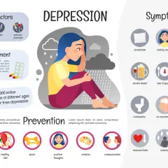 La depressione presenta sintomi fisici come stanchezza, ansia, perdita di appetito e difficoltà di concentrazione.