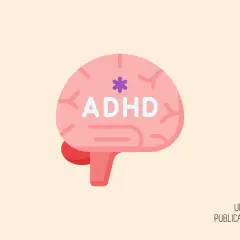 Cervello stilizzato con la scritta ADHD, simbolo di speranza che adhd è curabile.