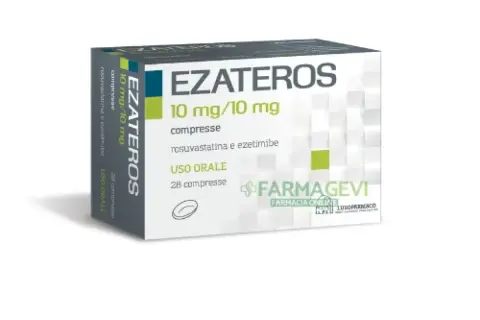 Ezateros 10 mg/10 mg compresse, a cosa serve? Per il controllo del colesterolo, con rosuvastatina ed ezetimibe.