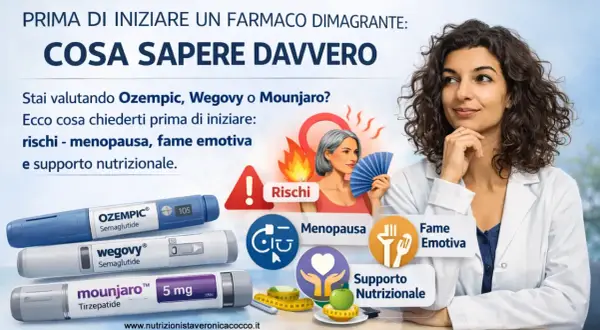 Ozempic, Wegovy, Mounjaro: rischi, menopausa, fame emotiva e supporto nutrizionale. Informati sul dosaggio per dimagrire.