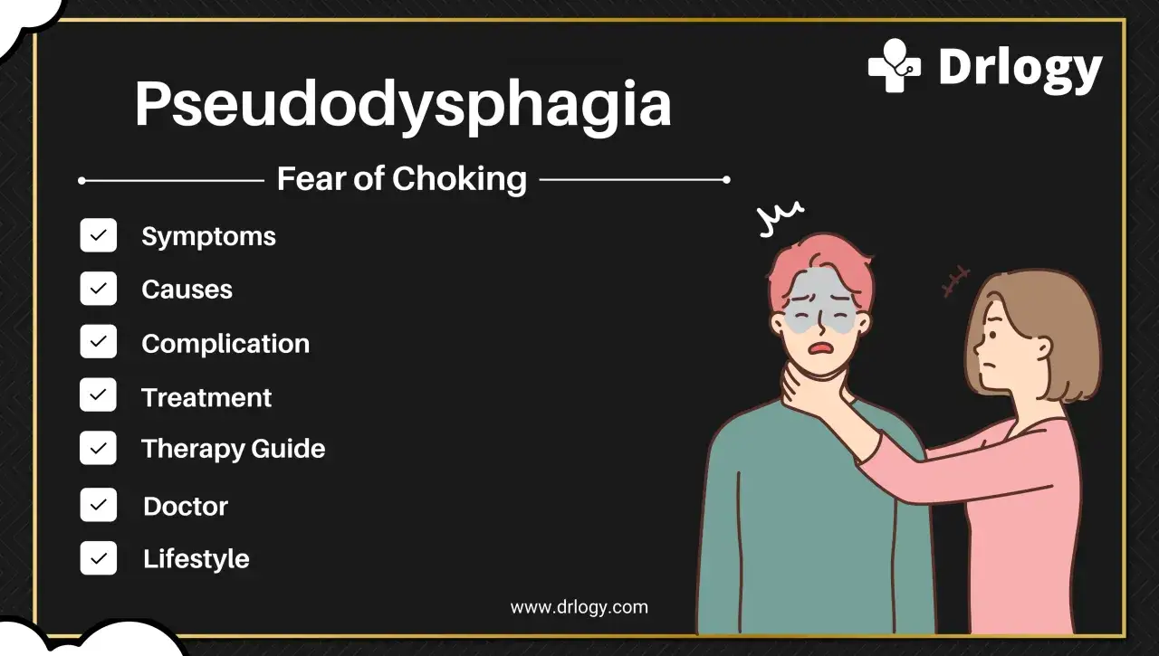 Pseudodysphagia: paura di soffocare. Il significato di anginofobia &egrave; la paura di soffocare, qui illustrata con una persona che soffre.