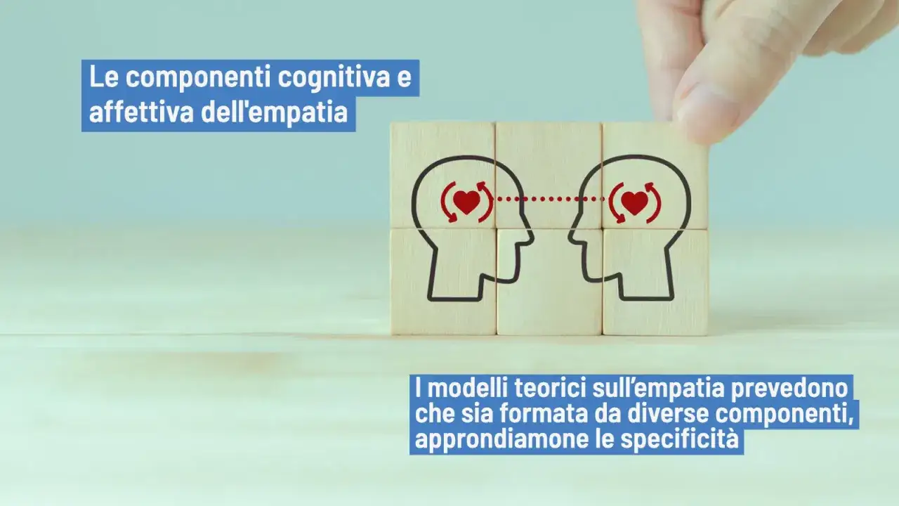 Blocchi con profili umani e cuori, simboleggiano l'empatia. La sua mancanza pu&ograve; essere una patologia.