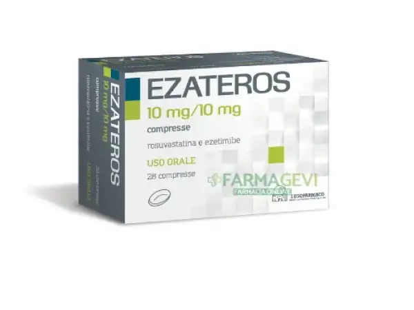 Ezateros 10 mg/10 mg compresse, a cosa serve? Per il controllo del colesterolo, con rosuvastatina ed ezetimibe.